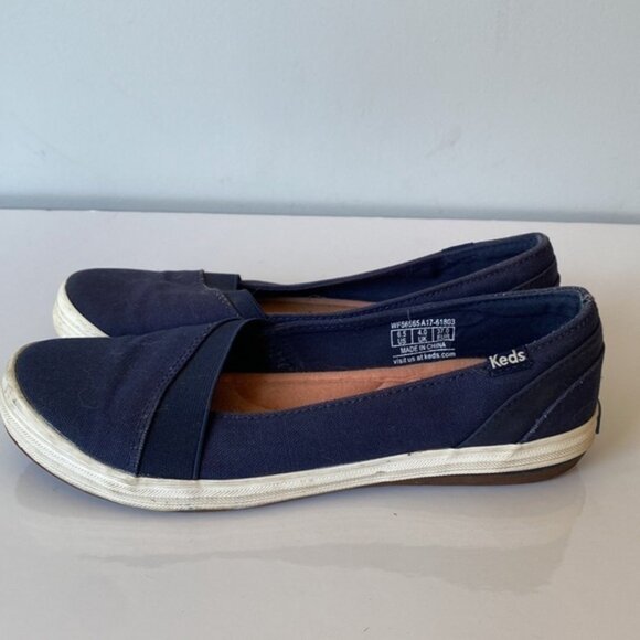 Keds Ortholite canvas blue ballet flats - Picture 5 of 8